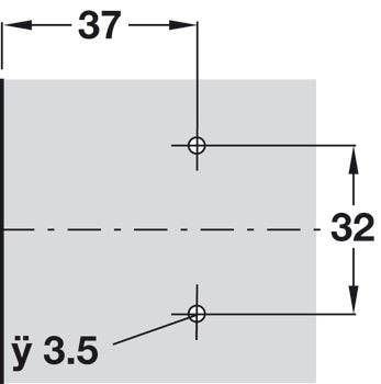 Hafele 322.89.700 Mounting Plate, Cruciform 3D Cam