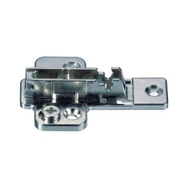 Hafele 322.89. Mounting Plate, Cruciform Cam Adjusting, Hospa 3 Pt Screw Fixing