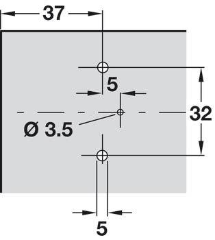 Hafele 323.84.704 Mounting Plate, Super Compact Cruciform