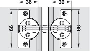 Hafele 325.00.726 Miter Hinge, 120Degree Opening Angle