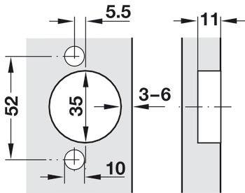 Hafele 329 Concealed Hinge, Duomatic 120Degree, full overlay mounting