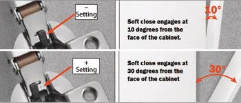 Hafele 329 Concealed Hinge, 110D Opening Angle, Silentia+