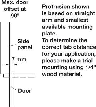 Hafele 329.21.500 Glass Door Concealed Hinge, Salice, 94D Full Overlay