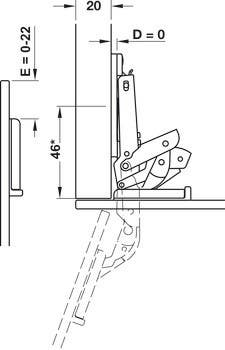 Hafele 329.43.509 Glass Hinge Plate, for Salice CBG2A99 Glass Hinge