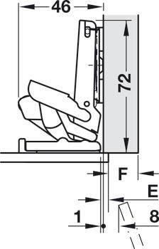 Hafele 329.43.900 Glass Door Concealed Hinge, Duomatic Push (Pack Of 4)