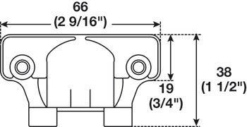 Hafele 329.58. Single Pivot Institutional Hinge, Salice, 270D, Self Close
