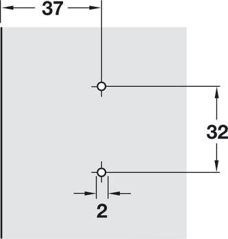 Hafele 329 Clip Mounting Plate, Salice