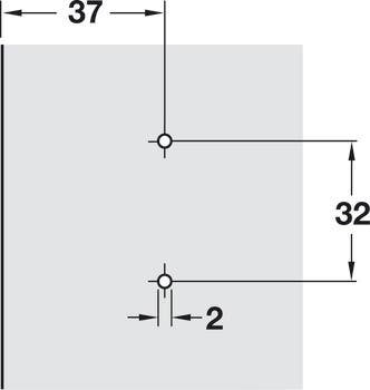 Hafele 329.68.00 Clip Mounting Plate, Salice, without Pre-Installed Mounting Screws