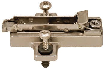 Hafele 329.71. Clip Mounting Plate , with pre-mounted Screws and spreading dowels
