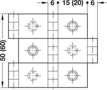 Hafele 341.20.815 Screween Hinge, 3-Part, Pivotable