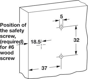 Hafele 344.05. Single Pivot Institutional Hinge Cup, Aximat 200, Grade 1