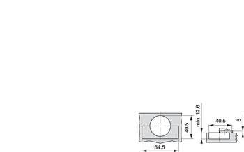Hafele 348.32. Grass Tiomos, Concealed Hinge, 160D, Full Overlay Mounting, Steel, Nickel-Plated