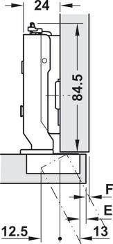 Hafele 348.36. Concealed Hinge, Grass Tiomos, 120D, Full Plus Overlay