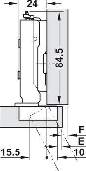 Hafele 348.36. Concealed Hinge, Grass Tiomos, 120D Full Overlay