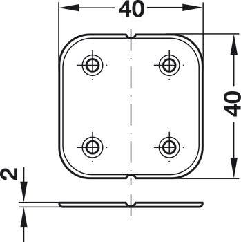 Hafele 351.93.125 Furniture Hinge, Nylon
