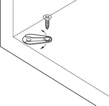 Hafele 361.22.310 Pivot Hinge (pair), 140D Opening Angle, Detachable
