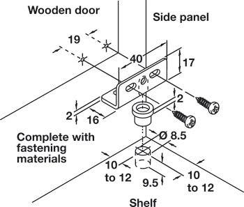 Hafele 361.42.293 Hinge (pair), for Wood Doors and Lids