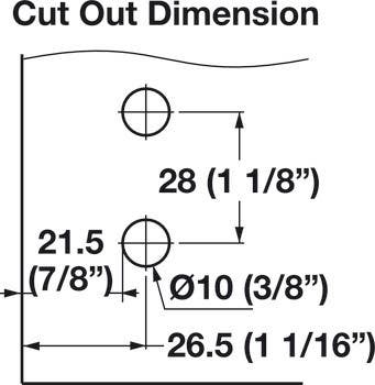 Hafele 361.46.0 Glass Door Hinge, 304 Stainless Steel, for Glass 4 - 6mm