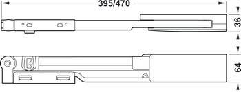 Hafele 407.32. Lateral Swing Fitting, Swingfront 20 FB