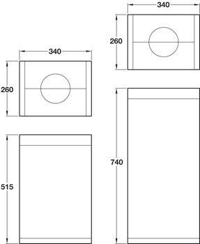 Hafele 502.30.718 Free Standing Waste Bin, Hailo Snap-top