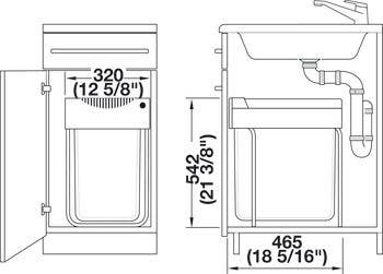 Hafele 502.43.520 Waste Bin Pull-Out, Hailo Easy Cargo 40