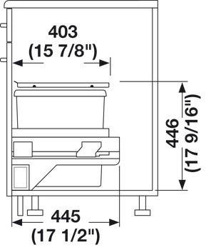 Hafele  502.73.900 Waste Bin Pull-Out, Hailo Euro Cargo 30