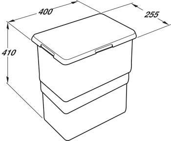 Hafele 502.73. Replacement Plastic Gray Bin