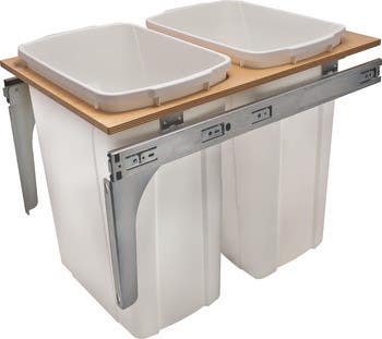 Hafele 503.12. Waste Bin Pull-Out, KV Wood Frame Side Mount, Double