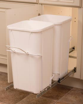 Hafele 503.12. Waste Bin Pull-Out, KV Bottom Mount, Double