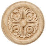 Hafele 194.78. Plain Rose Carved 2 1/8X3/8