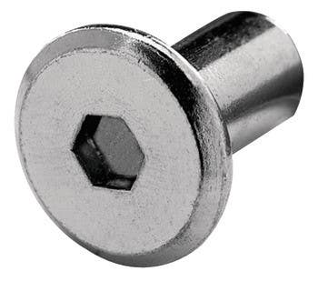 Hafele 267.10. 1/4-20 JCN Nut, 4 mm Hexagonal Socket, 13mm