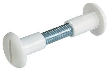 Hafele 267.25. Connecting Screw Plastic White M6 With Ridge
