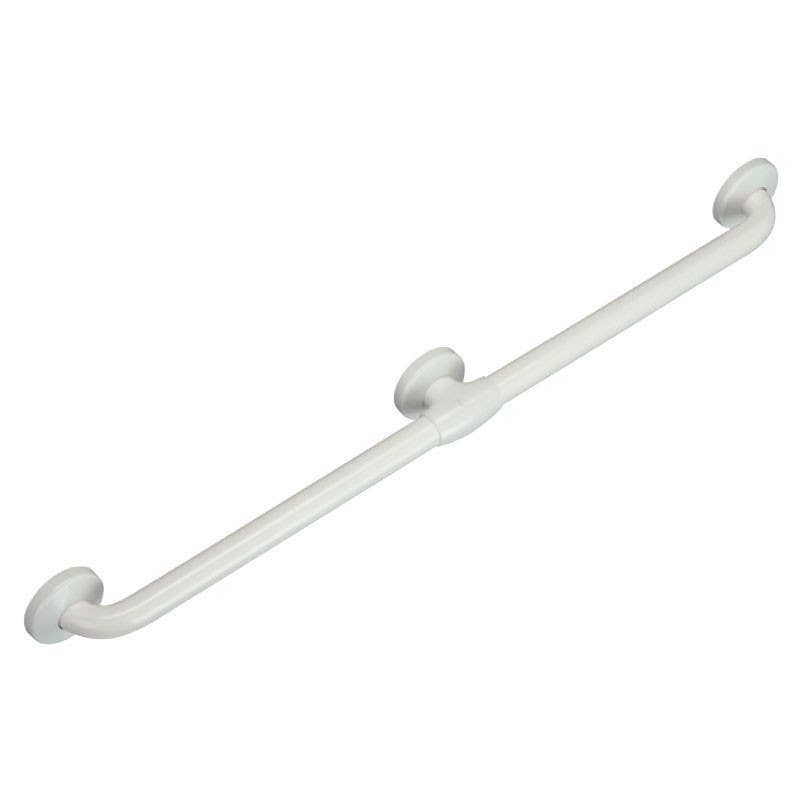 Ponte Giulio G02JAS Bariatric Straight Grab Bar w/ Flanges, Vinyl Coated, ADA, Finish-White