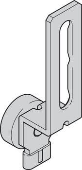 Hafele 402.27.101 Bottom Running Gear, with Cranked Arm, 16mm (5/8"), Overlay
