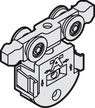 Hafele 402.30.128 Running Gear, With ball bearing