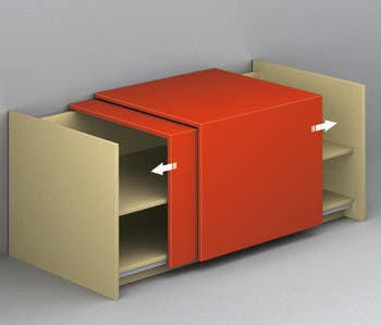 Hafele 403.31.00 Sliding Door Hardware, Hawa Combino L 40, set