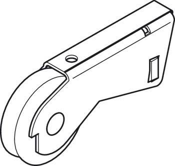 Hafele 403.35.100 Bottom Running Gear, Silent Aluflex 40