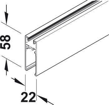 Hafele 403 Frame profile, bottom