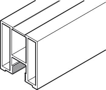 Hafele 403 Vertical Frame Profile, 50, Aluminum, Length - 206.69"