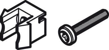 Hafele 403.50.960 Mounting Clips, for Silent Aluflex 80 Mullion