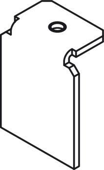 Hafele 403.55. End Bracket for Silent Aluflex, Screw Mounted