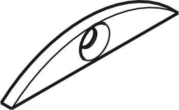 Hafele 403.55. Cover Cap for Single Running Bottom Track, Silent Aluflex