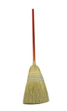 Rubbermaid Commercial Products FG638300BLUE Warehouse Heavy Duty Corn Broom, 1-1/8" Wood Handle, Blue