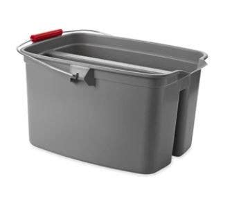 Rubbermaid Commercial Products FG262888GRAY Double Pail Plastic Bucket, Gray, 19 QT Capacity