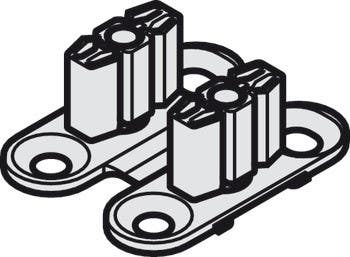 Hafele 404.95.913 Dual Lower Guide, for 2 Wood Doors