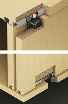 Hafele 405.00.004 Sliding Door Hardware, Hawa Clipo 26 H IF, set