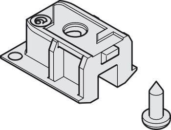 Hafele 405.00.074 Service Port for Upper Double Track, Plastic