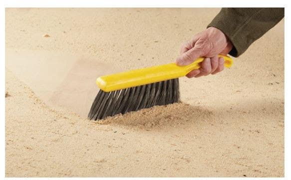 Rubbermaid Commercial Products FG634200SILV 8" Plastic Block Counter Brush, Polypropylene Fill, Silver