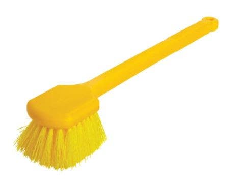 Rubbermaid Commercial Products FG9B Utility Brush, Plastic Handle, Synthetic Fill, Yellow