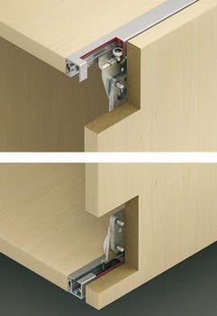 Hafele 405.55. Sliding Door Hardware, Hawa Regal B 25 H VF Set